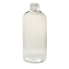 240 ml PET Clear Boston Round, 24-410 Finish