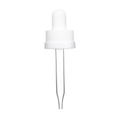 0.5 oz White Child Resistant Glass Dropper (18-400)