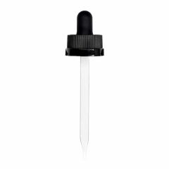 2 oz Black Child Resistant Glass Dropper (20-400)