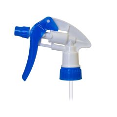 28-400 Blue & White Chemical Trigger Sprayer with 9-inch Dip Tube and Adjustable Nozzle