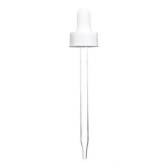 4 oz White Glass Dropper (22-400) (Ribbed)