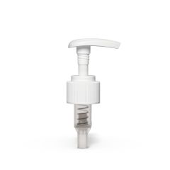 24-410 White Ribbed Skirt Lotion Pump with 190mm Dip Tube