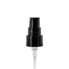 Black 22-410 Smooth Skirt Dispensing Treatment Pump with Clear Cap and 115mm Dip Tube