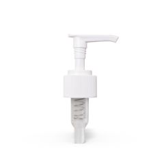 28-410 White Ribbed Skirt Lotion Pump with 245mm Dip Tube