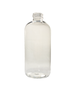 240 ml PET Clear Boston Round, 24-410 Finish