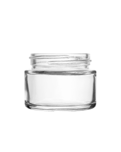 2oz CLEAR Glass Extra-Wide, Straight Sided, Wide Mouth Jar