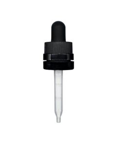 0.5 oz Black Child Resistant with Tamper Evident Seal Plastic Pipette Graduated Dropper (18-400)