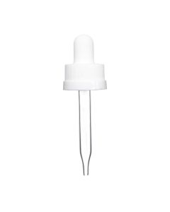 0.5 oz White Child Resistant Glass Dropper (18-400)