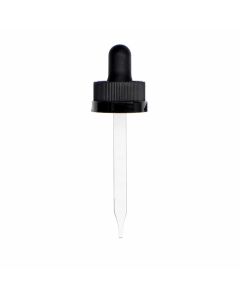 1 oz Black Child Resistant Glass Dropper (20-400)