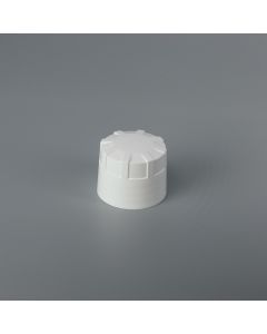 Wide Ribbed Side CT Closure, 38mm 430 Neck Finish, BT038, White, F828.035 PL & ISPE.013 PL 