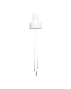 4 oz White Glass Dropper (22-400) (Ribbed)