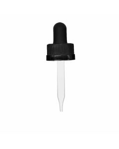 10 ml Black Child Resistant Glass Dropper (18-400)