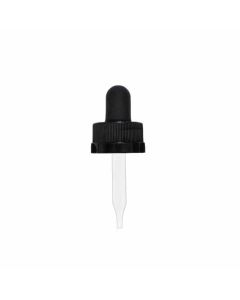 5 ml Black Child Resistant Glass Dropper (18-400)