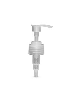 28-410 Clear Ribbed Skirt Lotion Pump with 245mm Dip Tube