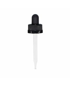 1 oz Black Child Resistant Glass Dropper (18-400)