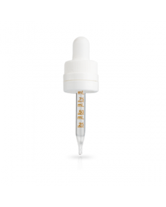 0.5 oz White Child Resistant with Tamper Evident Seal Medical Graduated Glass Dropper (18-400)